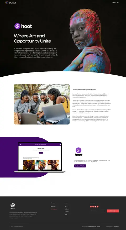 Hoot Website Page